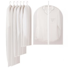 필굿리빙 먼지방지 반투명 옷커버, 1세트, 5개입