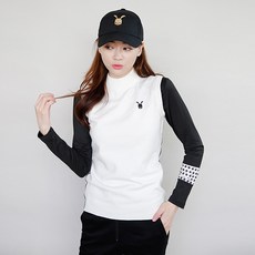 배드바니 여성골프 폴라 니트조끼 아이보리