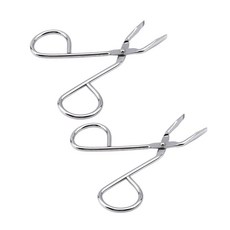 실버 스테인리스 스틸 눈썹 가위 핀셋 2개 팔꿈치 펜치 클립 가위 플랫 팁 헤어 플러커 제모 핀셋 면도 및, 실버 스테인리스 스틸 눈썹 가위 핀셋 2개, 팔꿈치 펜