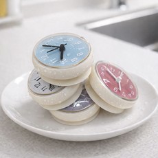 미니카롱 무소음 욕실 방수시계 4color, 핑크