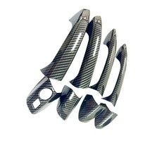 4門雙孔碳纖維水轉印外拉手把裝飾蓋 適用於13-19 X166 GL450 GLS63左駕車型, 1個