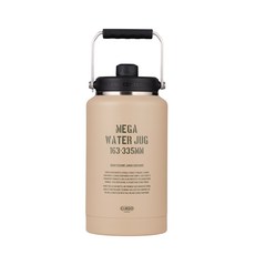 카고컨테이너 3.8L 대용량 캠핑 워터 저그 휴대용 물통 보냉 보온 물통, 1개, 베이지