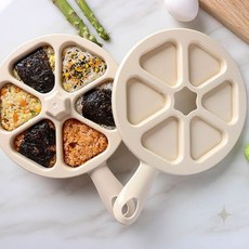 도구 도시락 조리 칸막이 김밥 틀 손잡이 삼각 간편 육각 주방 달린 성형 주먹밥, 1개, 상세페이지 참조