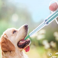 다모아꾸밈 반려동물 알약 물약주입기 강아지주사기물약투약기, 블루