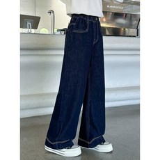 女童褲子春裝2025新款洋氣兒童春季闊腿褲女孩長褲大童春夏牛仔褲