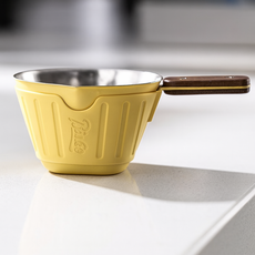 이태리 Bincoo 스테인레스 에스프레소 계량컵 2중 2025년 신형, 1세트, 옐로우