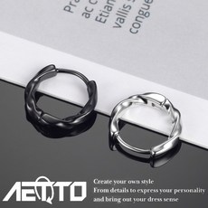 AETTO 莫比烏斯耳環 醫療鋼耳環 男女適用