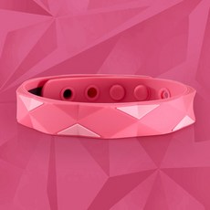 MASSA-G Argyle Double炫彩之環 鍺鈦手環, Pink, 1個