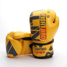 FIGHTBRO 拳擊手套 成人拳套 打擊手套 格鬥手套 搏擊手套 (原廠台灣代理．開立發票), V11黃 (送手綁帶1副),8oz, 1個