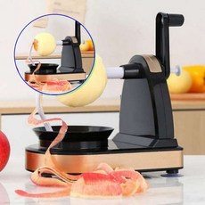 쌍문상회 기 오렌지깍기 슬라이서 사과 필터 자동사과깍기기계 과일깍기 오렌지 사과깍기기계 사과깍기 깎는기계 40872EA, 블랙골드