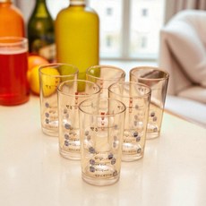 칼라 소맥잔 6개입 블루 주기 혼술 바용품