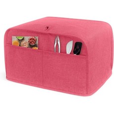 럭스자 2슬라이스 토스터 커버 11 x 7.5 8인치 2포켓 대부분의 토스터에 적합 퍼플 퀼트 원단, Red, Red