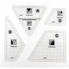 (퀼트부자재) 패치워크 템플릿자 4PCS