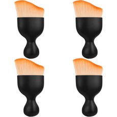 4피스 자동차 디테일 브러시 세트 - 부드러운 곡선형 유연한 칫솔모 인테리어 청소 및 틈새 디테일에 이상적입니다