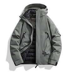 秋冬新款三合一沖鋒衣羽絨情侶休閑戶外登山羽絨內膽兩件套石墨烯黑金