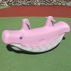 실내외 플라스틱 시소 실내시소 야외시소 플라스틱시소 시소장난감, 이색 마카롱 고래 핑크, 1개