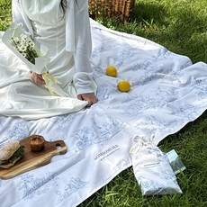 솜솜라이크 트왈드 경량 피크닉매트, 블루