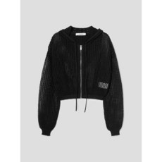 에잇세컨즈 8SECONDS 스카시 긴소매 후드 가디건 카디건 블랙 DDM070 CQK747