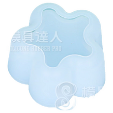 星星造型矽膠收納盒 桌面文具收納 化妝刷具整理 居家風格裝飾, 白色, 1個