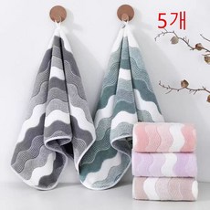 호밍사이 호텔 수건 극세사 타올 세면수건 두꺼운수건 화장실수건 속건 타올 집들이선물 5P, 5개, 채색.