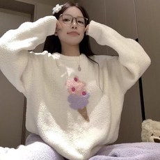겨울 여성 카툰 코랄 플리스 두꺼운 보온 홈웨어