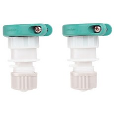 (주)에이스샵_ 원터치 수도 연결구(신형) 세탁기호스연결구 물호스 수도 연결캡, 그린, 2개