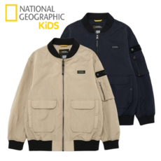 [매장발송] 내셔널지오그래픽 키즈 남여아 공용 항공점퍼 오버핏 봄 간절기 경량 점퍼 데일리 레져 야외활동