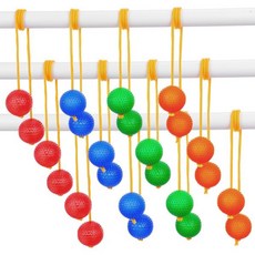 12개 세트 사다리 던지기 게임 공 교체 44cm 끈 포함 PE 소재 야외 가족 놀이 액세서리 어린이와 가족에게 완벽