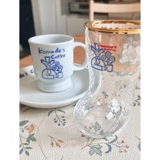 코메다 커피 커피잔 / 받침 (단품), A. 발바닥 유리 컵 전체 초기 새 물류 전달