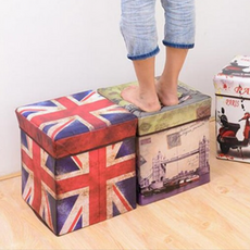 수납함 체어 푹쉰한 쿠션 세련된 디자인 빈티지 방석의자 수납의자, 브릿지