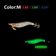 에깅 오징어 낚시 미끼 1.5 # 1.8 # 2.2 # 나무 새우 미끼 미니 오징어 미끼 빛나는 문어 지그 웹풋, 01 60mm 5.2g, 01 M