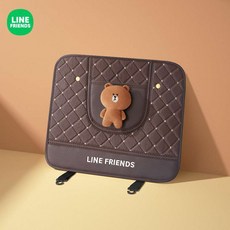 汽車防踢墊後排座椅椅背車內兒童保護墊車載防踢磨墊防髒防護用品, 1個, 布朗-深咖單個玩偶防踢墊