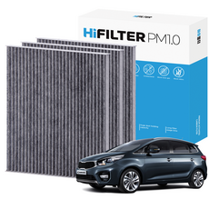 2+1 하이필터 PM1.0 활성탄 자동차 에어컨필터 현대, 3개, 더 뉴 카렌스 (3세대/RP PE) H10E105