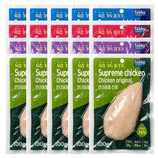 테비 슈프림치킨 닭가슴살 콤보 100g x 20개 고양이 닭가슴살 간식, 혼합맛