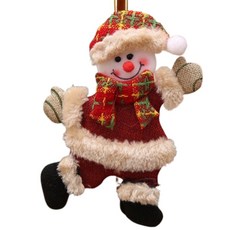 萱寶媽咪baby童裝館 聖誕節裝飾掛件組：聖誕老人、雪人、麋鹿布偶掛飾，聖誕樹裝飾/交換禮物首選, 018聖誕雪人掛飾, 1個