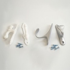 커튼 부자재 후사고리 화이트 실버, 1개