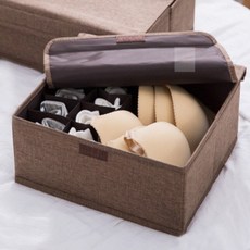 먼지방지 숨쉬는 린넨 속옷 양말 정리함 보관함, 그레이 30칸, 그레이