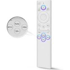 삼성 스마트 TV 리모컨 음성 교체 새롭게 업그레이드된 BN59-1266A 리모컨(음성 기능 포함). 1년 보증., Angrox 삼성 TV 리모컨-화이트