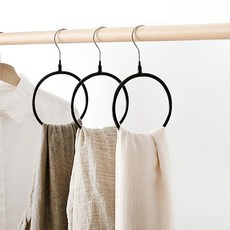 논슬립 원형 옷 걸이 스카프 넥타이