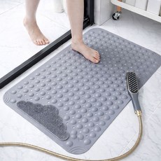 giilight 욕실 미끄럼방지매트 안전 발매트 화장실 욕조 항균 물빠짐 바닥매트, 회색, 1개
