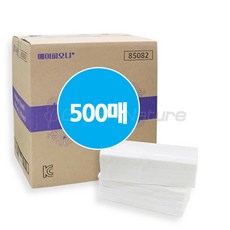 메이피오니 천연펄프 무형광 위생타올 핸드타올, 500매, 1개