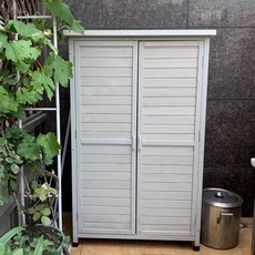 소형 창고 야외 조립식 철제 보관함 방수 사물함 농막 수납 컨테이너 스틸, 1개, 대형 연회색 두꺼운