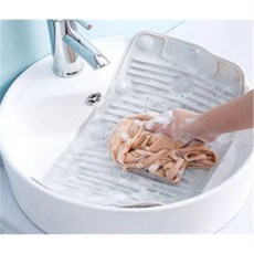 바이현샵 접이식 실리콘 빨래판 빨래매트, 그레이