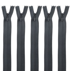 Joeunmall 콘솔지퍼 25cm 숨은지퍼 치마 바지 10인치, 312 진그레이-소, 5개