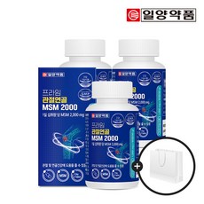 일양약품 프라임 관절연골 MSM 2000 90정 3박스(135일분) + 쇼핑백(소), 3박스