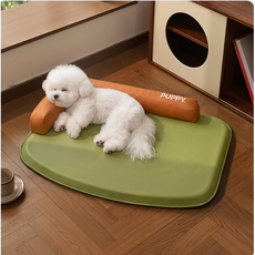 CYLIFE 고양이 강아지 하우스 집 방석 사계절용 세척가능 방수 버개버전, 그린, 1개