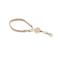 LIZDAYS 真皮 捲軸證件掛繩 伸縮鑰匙圈 員工識別證套, 1個, 6901金色G金屬-PBE