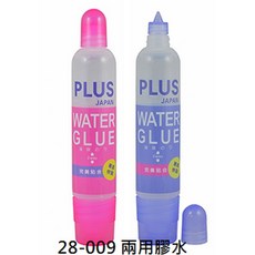 【文具通】PLUS プラス 普樂士 無毒 合成糊 R1020152, 1個, 28-009 兩用 雙頭 膠水
