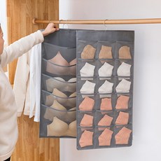 투명보관함 속옷 양말 보관함 속옷정리함 오거나이저 양말정리함 포켓오거나이저 벽걸이수납, ▩º15칸↗for, 1개