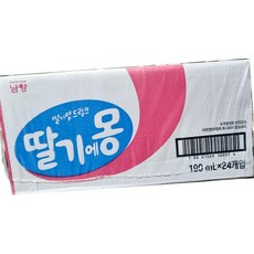 남양유업 딸기 에몽 180ml 24개 어린이음료, 190ml